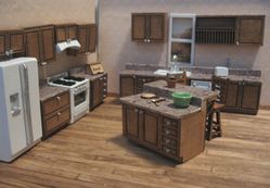 Traditional Kitchen in Dollhouse Miniature